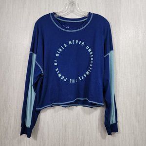 Flirtitude active oversized long sleeve never underestimate the power of girls